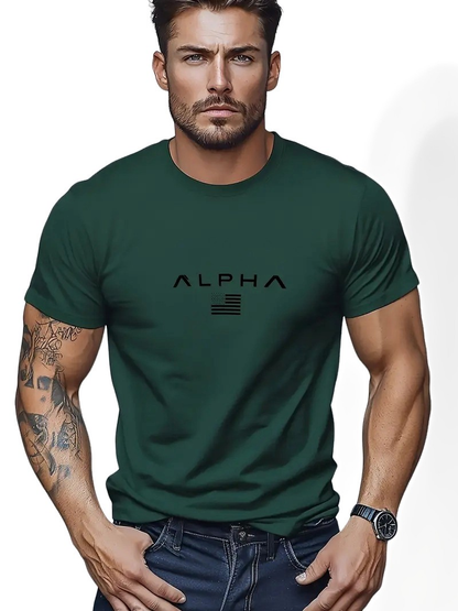 Neal - Tricou simplu cu guler rotund pentru bărbați