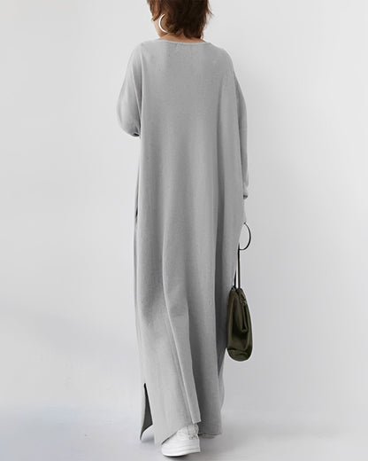 Eliana – Rochie Lungă cu Mâneci Lungi