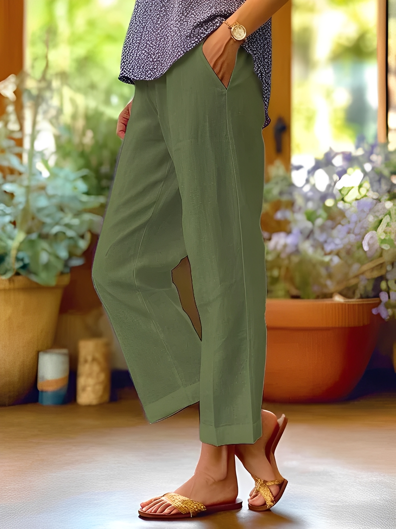 Oona – Pantaloni ușori din in pentru vară