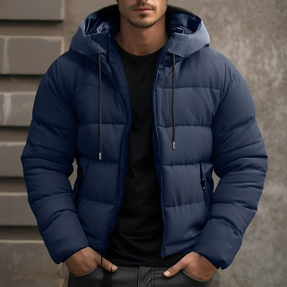 Georgie - Jachetă din catifea modernă cu glugă pentru bărbați