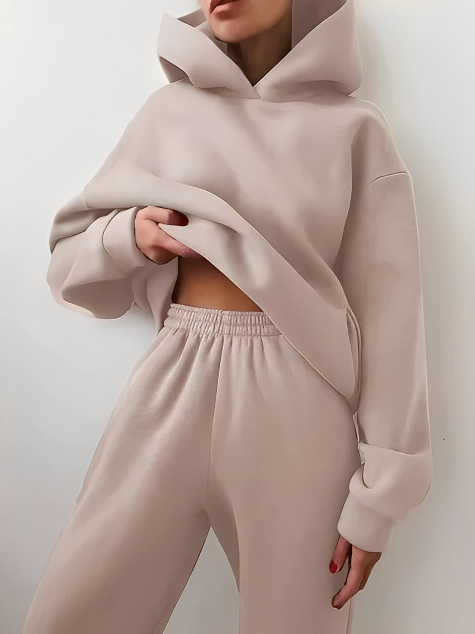 Adelia – Set de hoodie unicolor
