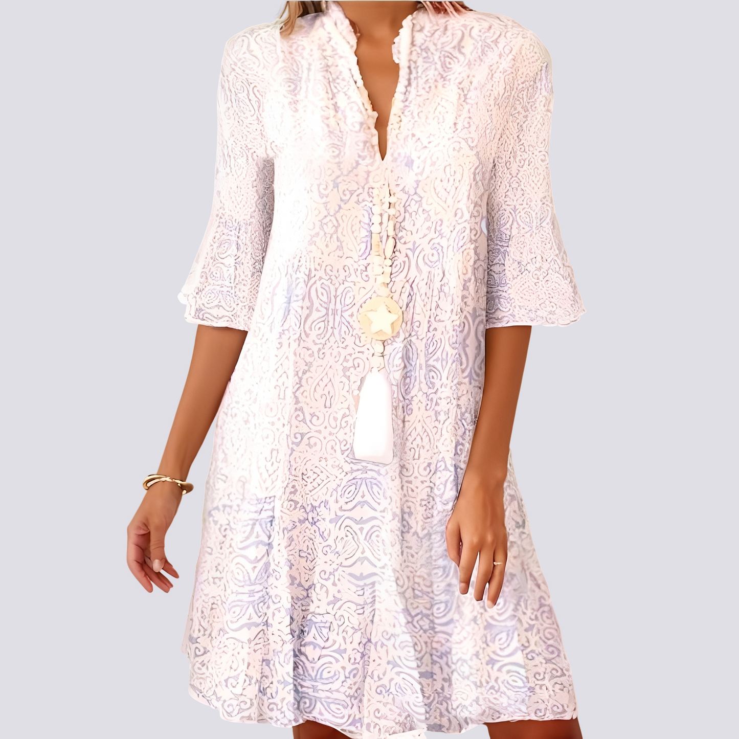 Darce - Rochie confortabilă cu decolteu în V pentru femei