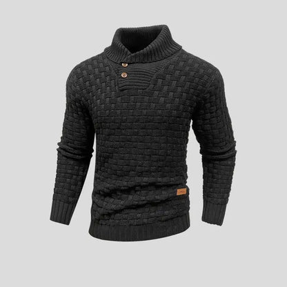 Eldon - Pulover tricotat elegant cu nasturi pentru bărbați