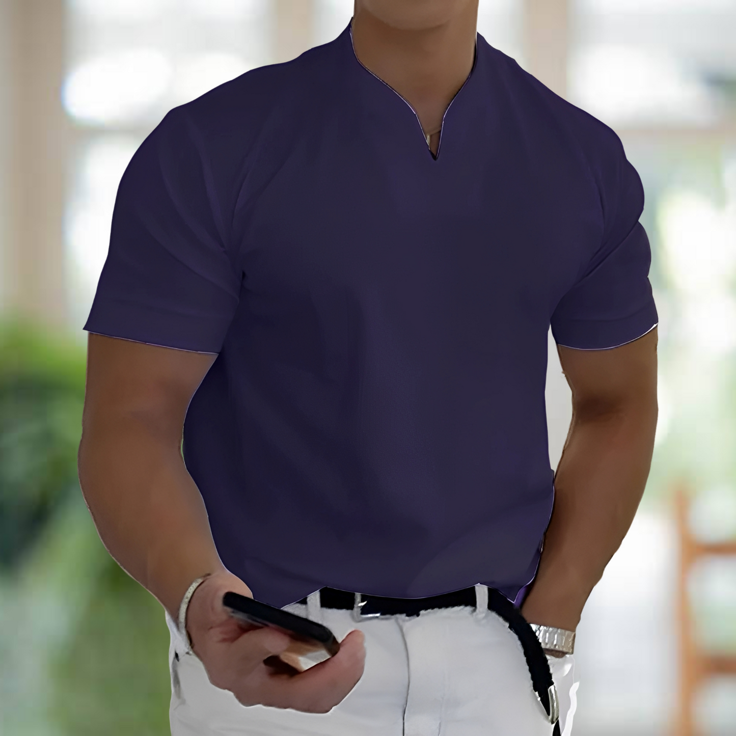 Jason – Tricou Business-Fitness cu mânecă scurtă pentru bărbați