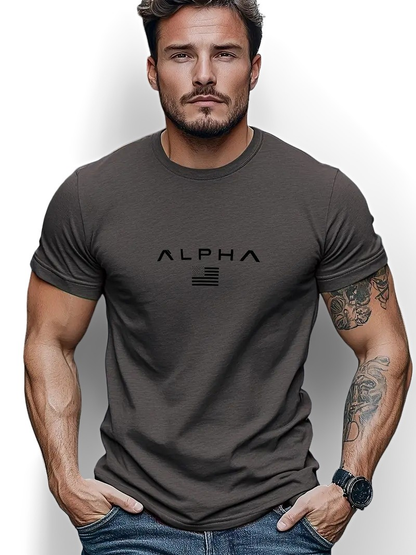 Neal - Tricou simplu cu guler rotund pentru bărbați
