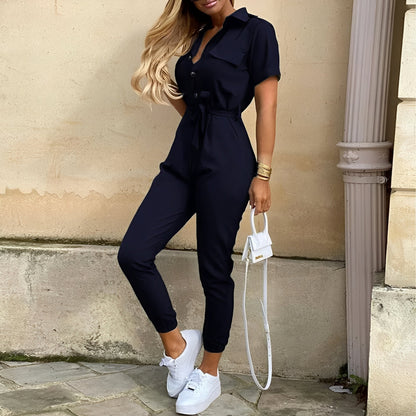 Cecilia – Salopetă Elegantă cu Talie