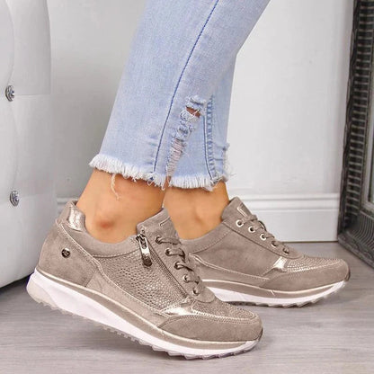 Melanie - Pantofi casual pentru femei cu fermoar