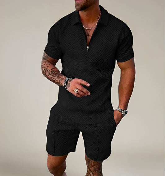 Milan – Set Polo & Pantaloni Scurți Lejer