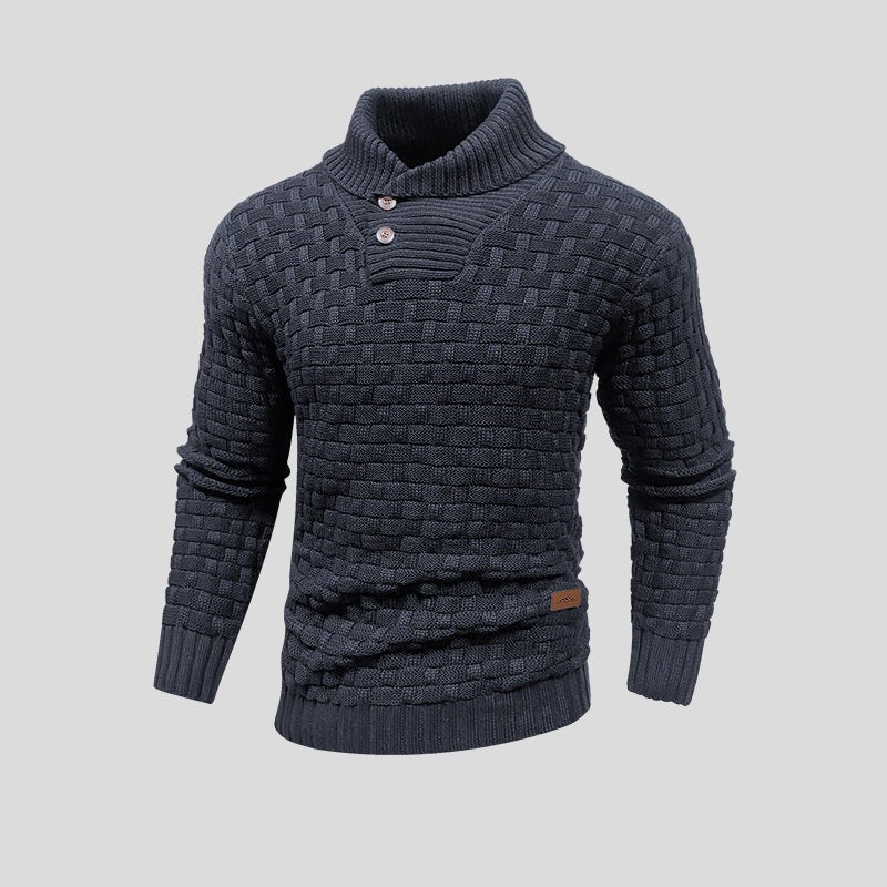 Eldon - Pulover tricotat elegant cu nasturi pentru bărbați