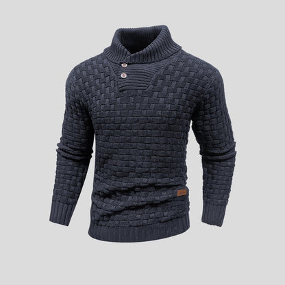 Eldon - Pulover tricotat elegant cu nasturi pentru bărbați