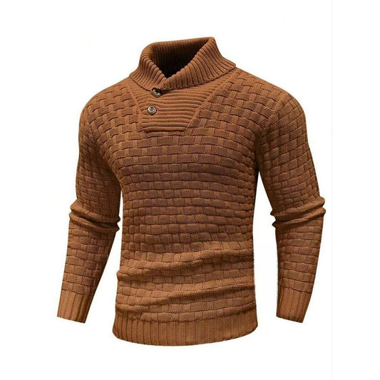 Eldon - Pulover tricotat elegant cu nasturi pentru bărbați
