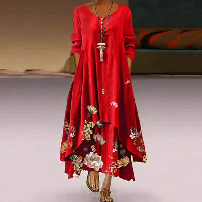 Kalin - Rochie elegantă cu tiv asimetric pentru femei