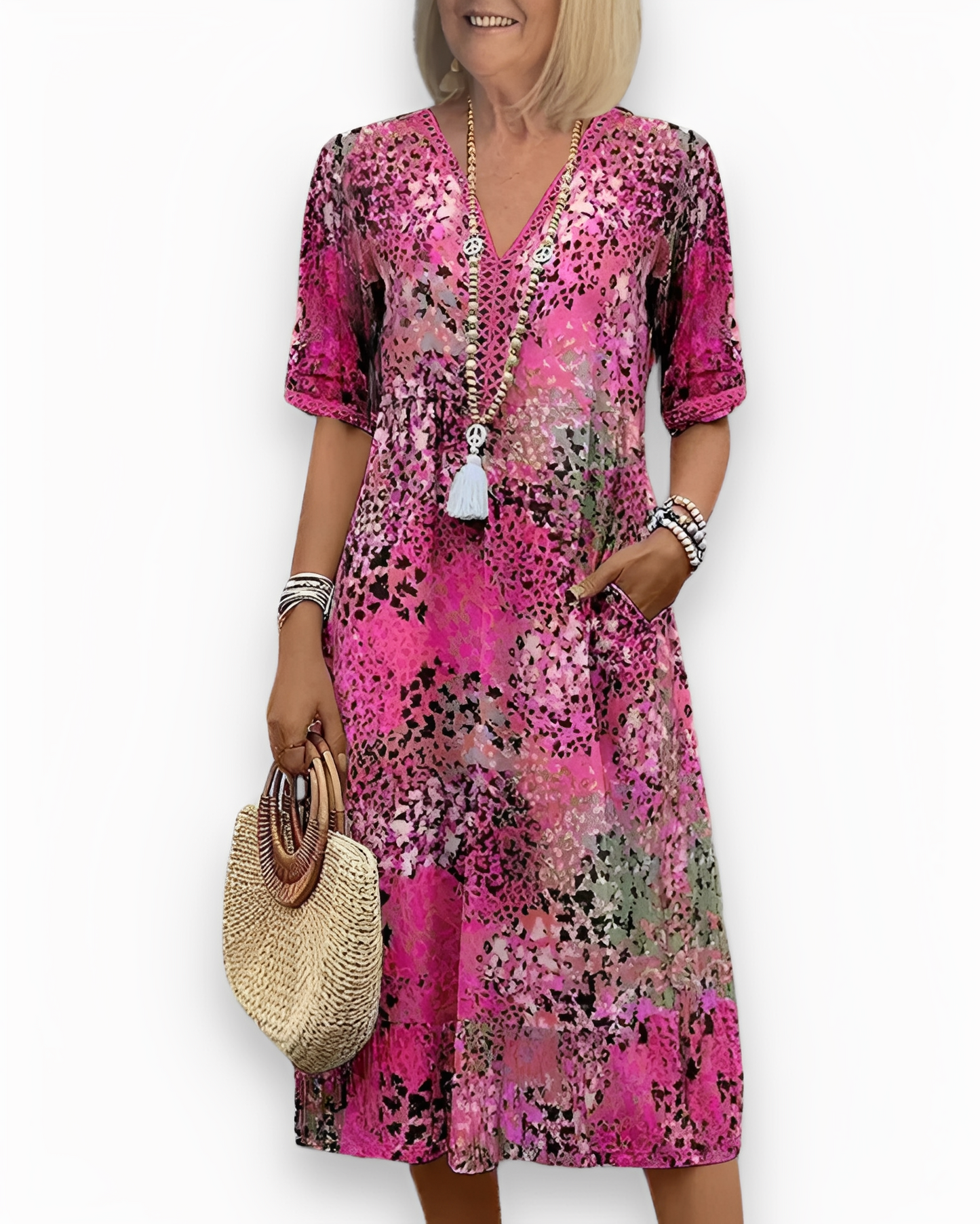 Alfie - Rochie midi cu design lejer pentru femei