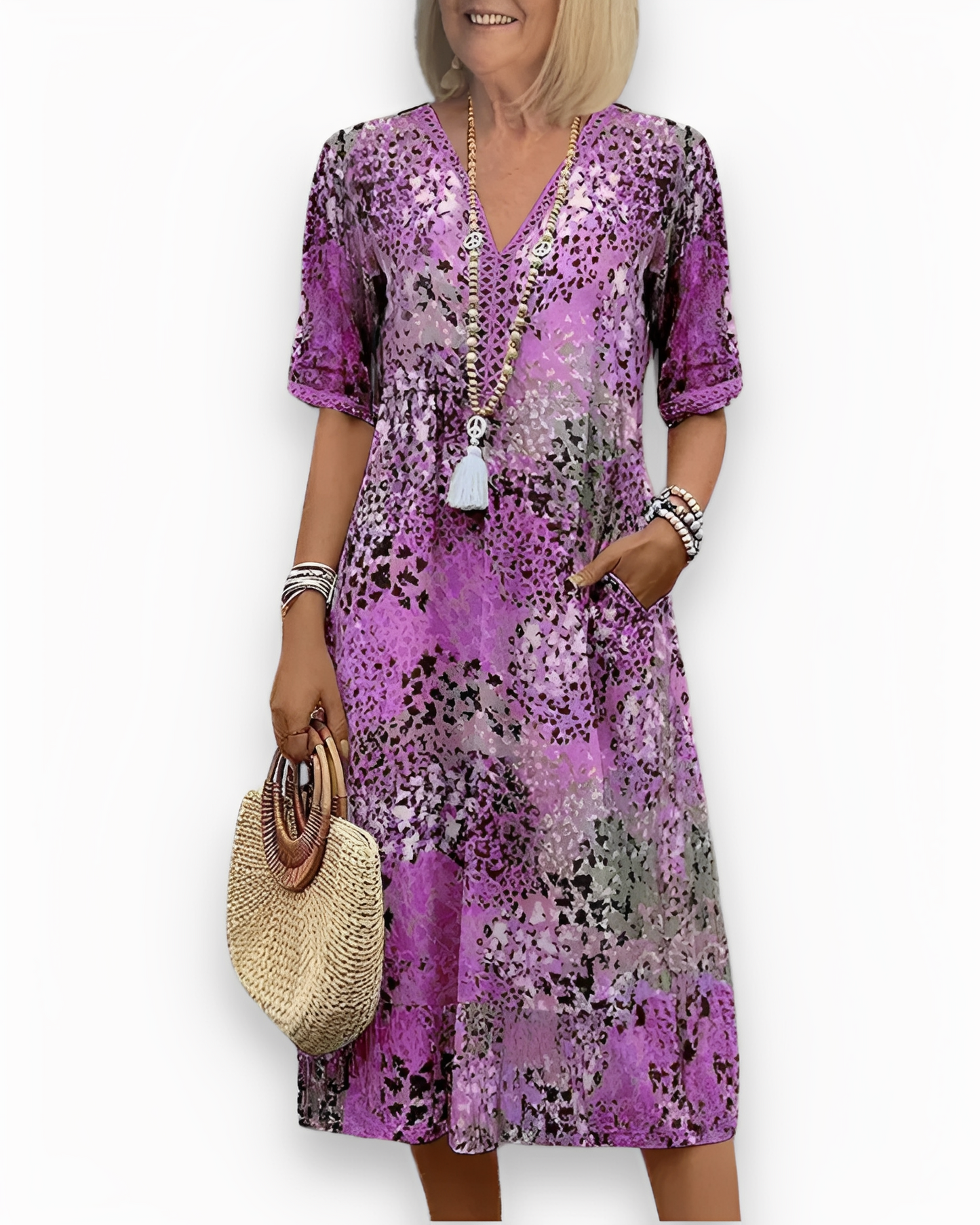 Alfie - Rochie midi cu design lejer pentru femei