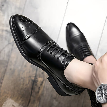 Fulton - Pantofi de piele moderni cu detalii brogue pentru bărbați