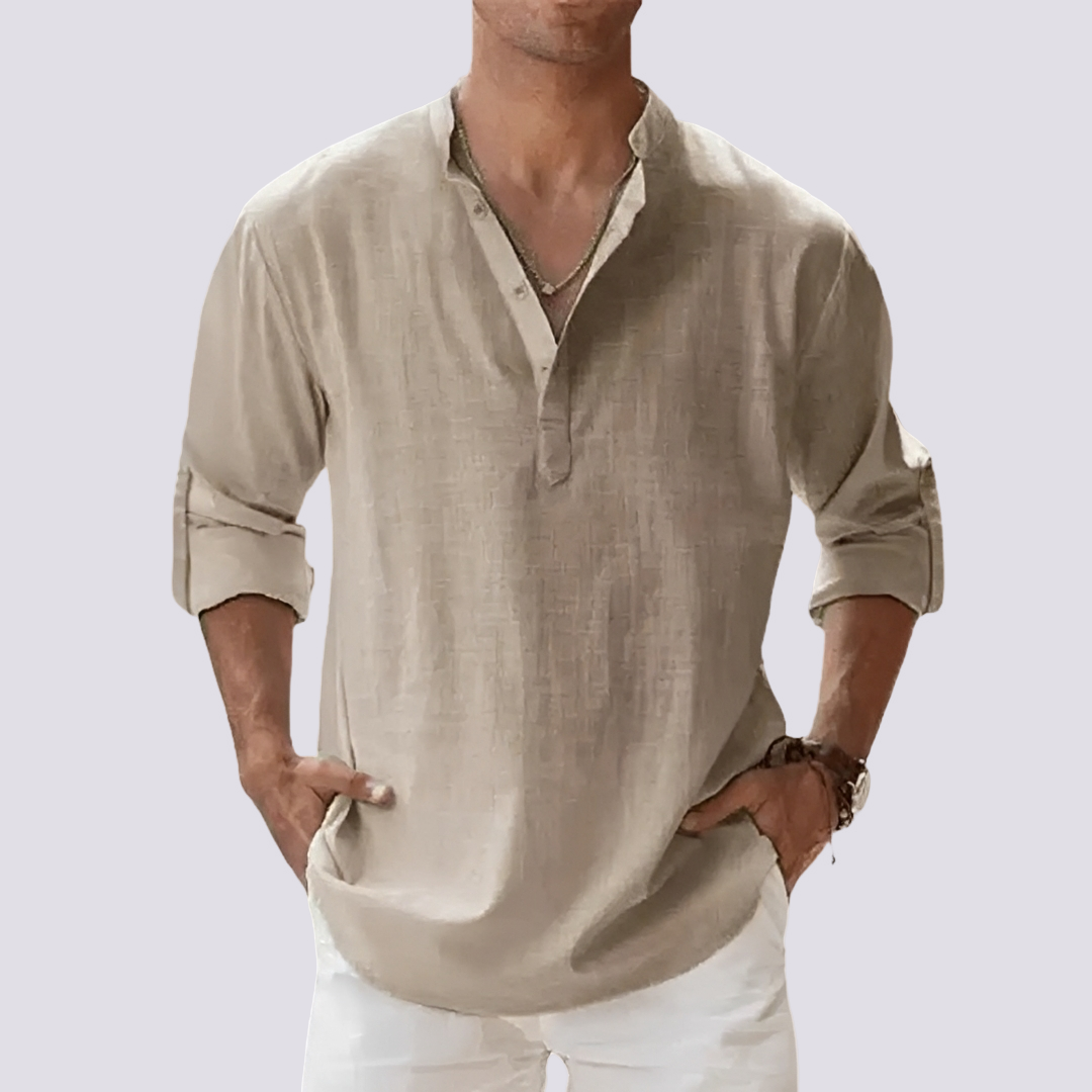 Floyd - Cămașă comodă cu mâneci care se pot sufleca pentru bărbați