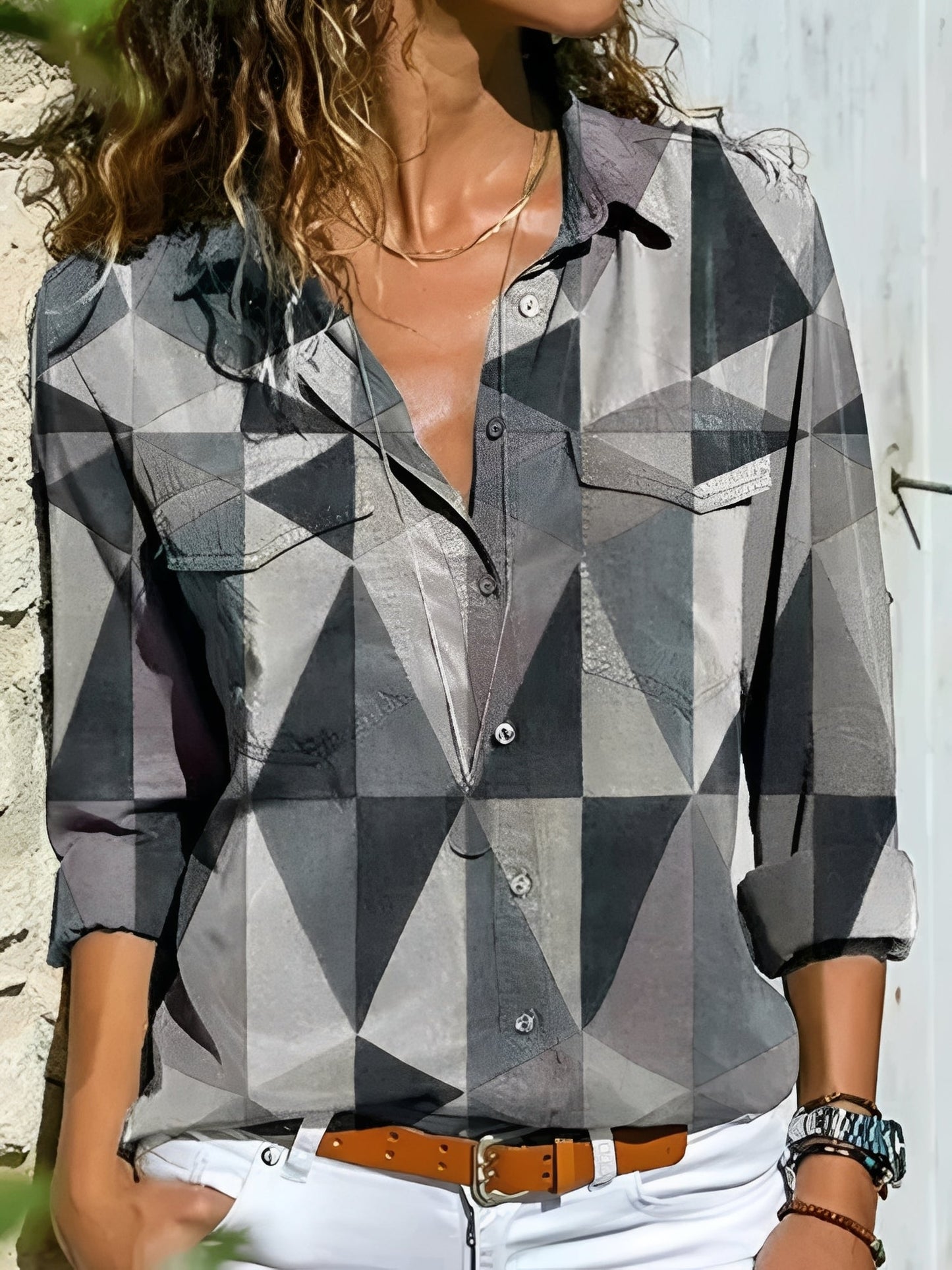 Kathleen - Bluză elegantă cu croială plină de viață pentru femei