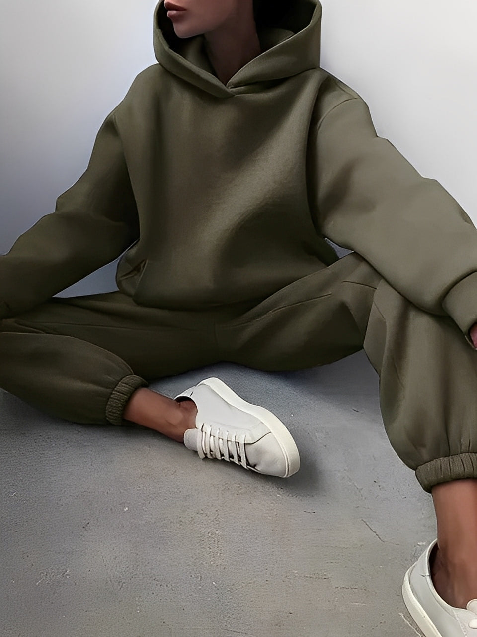 Adelia – Set de hoodie unicolor
