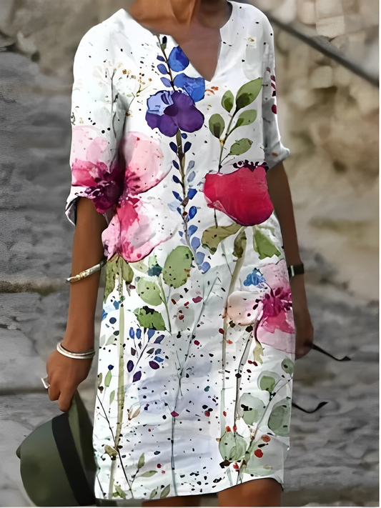 Malia – Mini-rochie cu model grafic