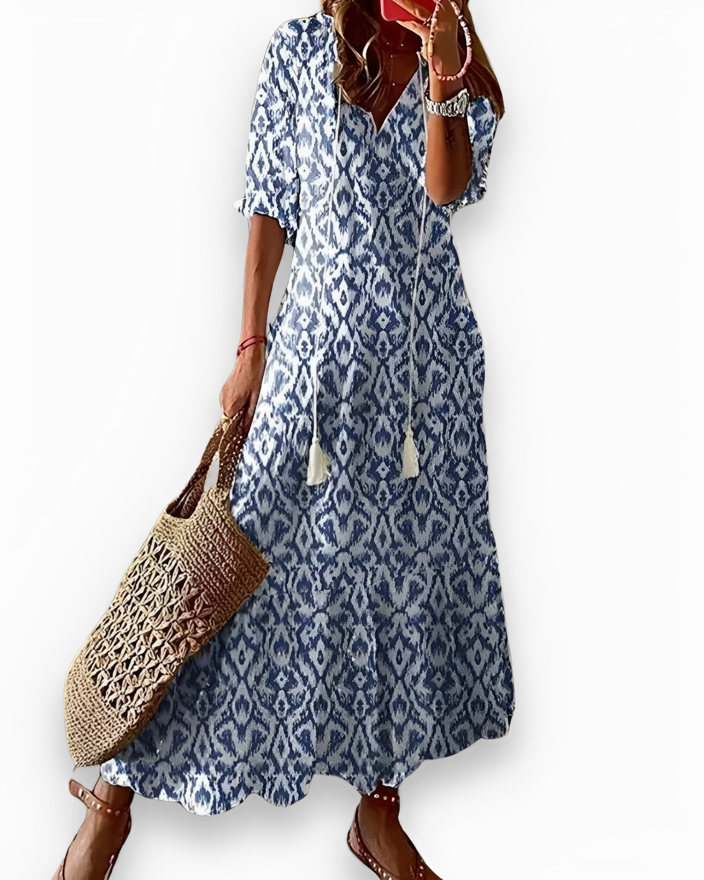 Annie - Rochie maxi Boho casual pentru femei