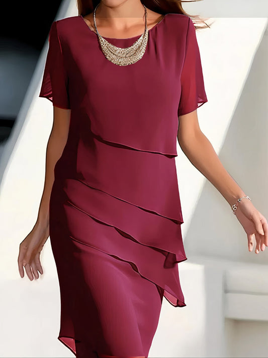 Daria – Rochie din Sifon cu Nivele