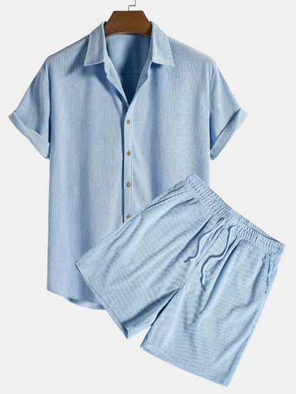 Klaus – Cămașă scurtă și set de pantaloni scurți cu structură