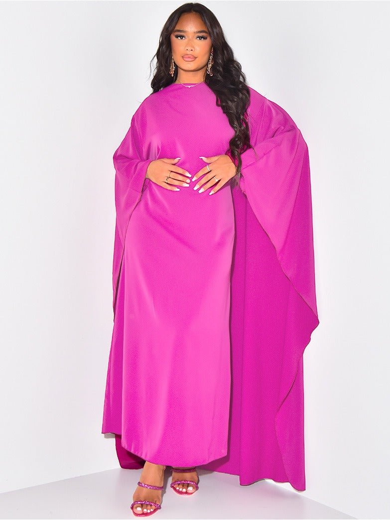 Marleen – Rochie maxi cu pelerină fluidă