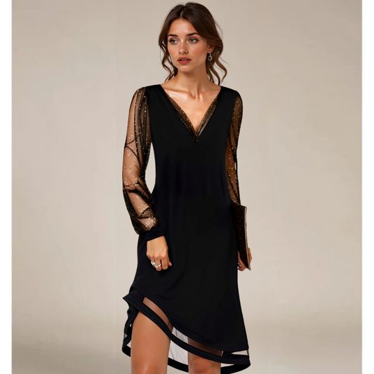 Matilda – Rochie de seară cu mâneci transparente