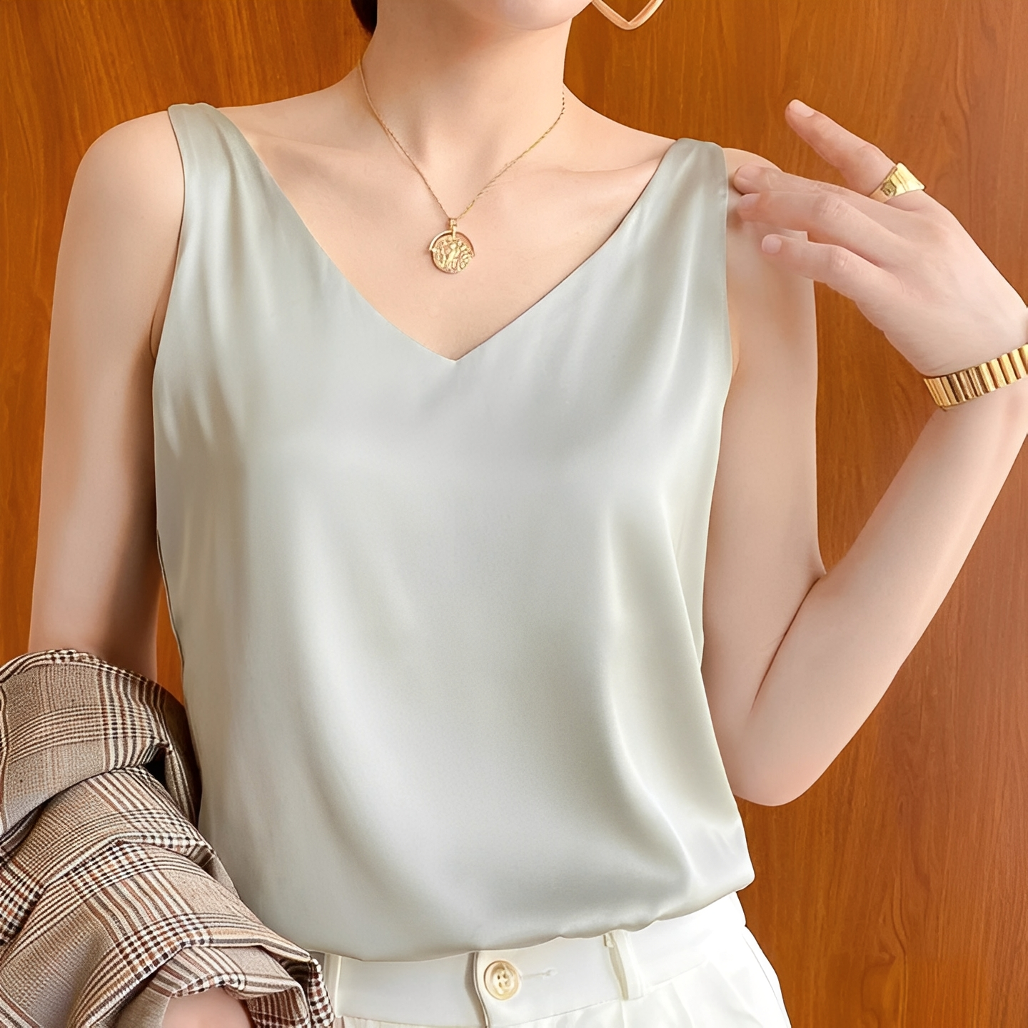 Eudora - Top feminin elegant cu decolteu în V